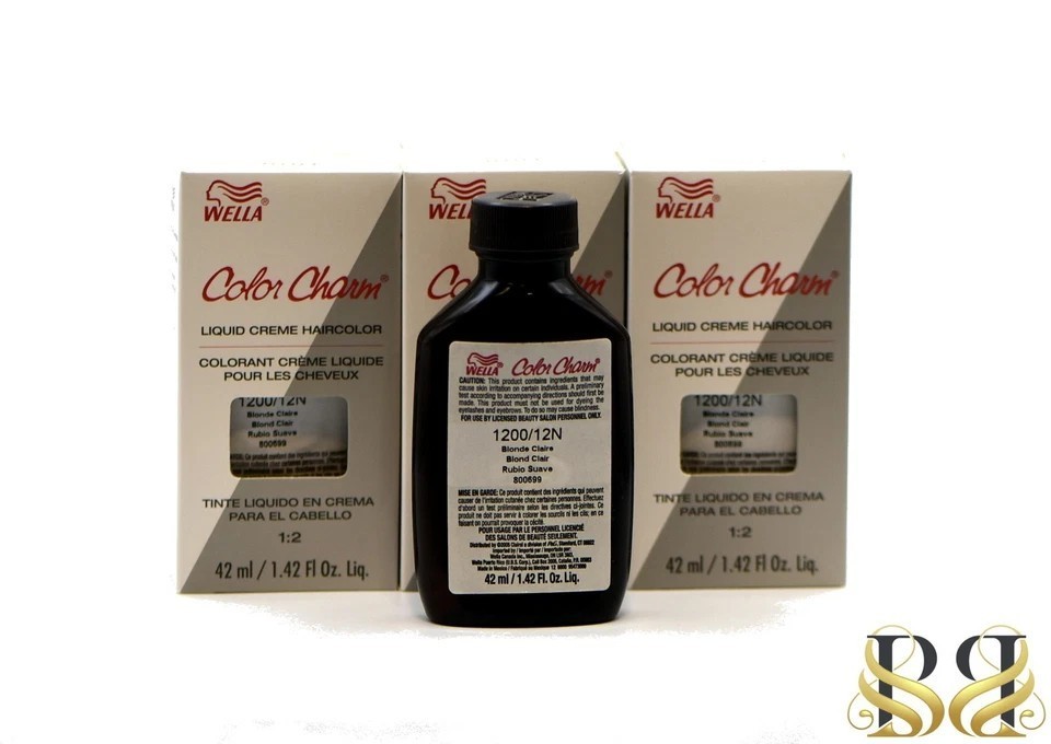 Wella Color Charm Permanent Liquid Hair Toner 12N Blond Claire (6 pack)
