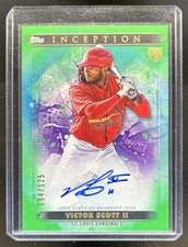 2024 Topps Inception Victor Scott II Rookies and Emerging Star Auto Green #/125
