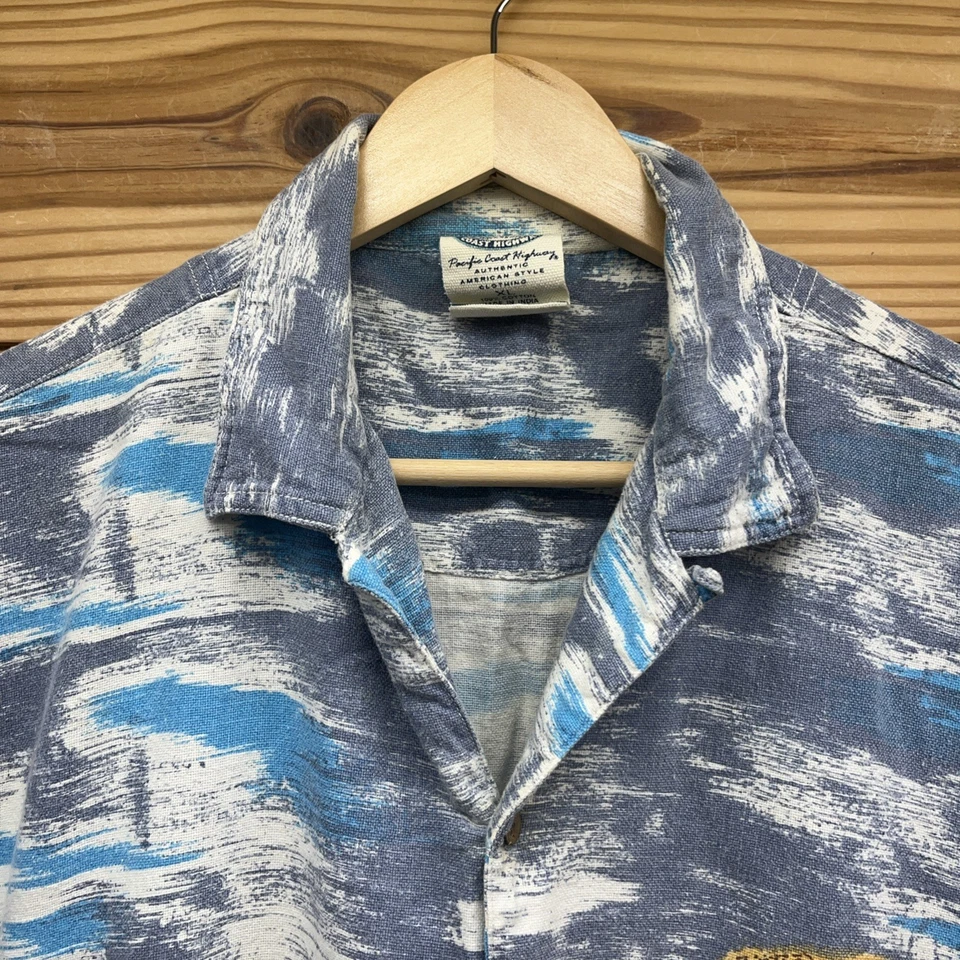 Camisa De Colección Y2K Costa del Pacífico Carretera Para Hombres XL SS Estilo Hawaiano Abotonada B3 Foto 2 de 4