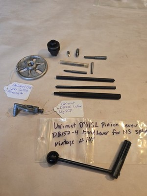 Unimat DB/SL Lathe Accessories Lot Faceplate, Dog 953, Hand Lever & More