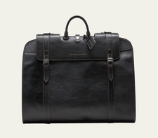 NWT 5,990 Brunello Cucinelli Black Leather Garment Bag with Dust Bag