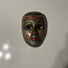 Vintage Brass Decorative Mask Wall Decor Made in India Mardi Gras