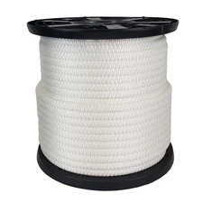 1/2 inch White Dacron Polyester Rope - 250 Foot Spool | Solid Braid - Industr...