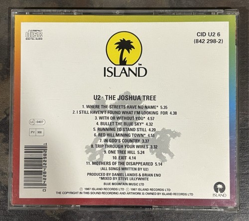U2 - THE JOSHUA TREE - ISLAND - CD ALBUM 1987. CID U2 6 (842 298-2) - Bild 5 von 5