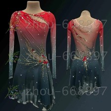 Ice Figure Skating Dress Figure Skating Dress For Competition black dyeing
