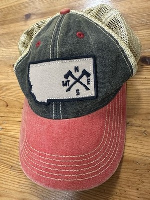 Legacy 92 Crossed Axes Trucker Hat Red Mesh Snapback Adjustable OS 100% Cotton