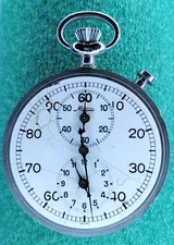 Mens Minerva Pocket Manual Wind Up Vintage Stop Watch Parts As Is lot