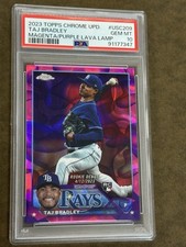2023 Topps Chrome Upd. Taj Bradley RC Magenta/Purple Lava Lamp Gem MT PSA 10