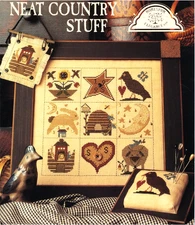 Homespun Elegance NEAT COUNTRY STUFF Cross Stitch Pattern Leaflet only sampler
