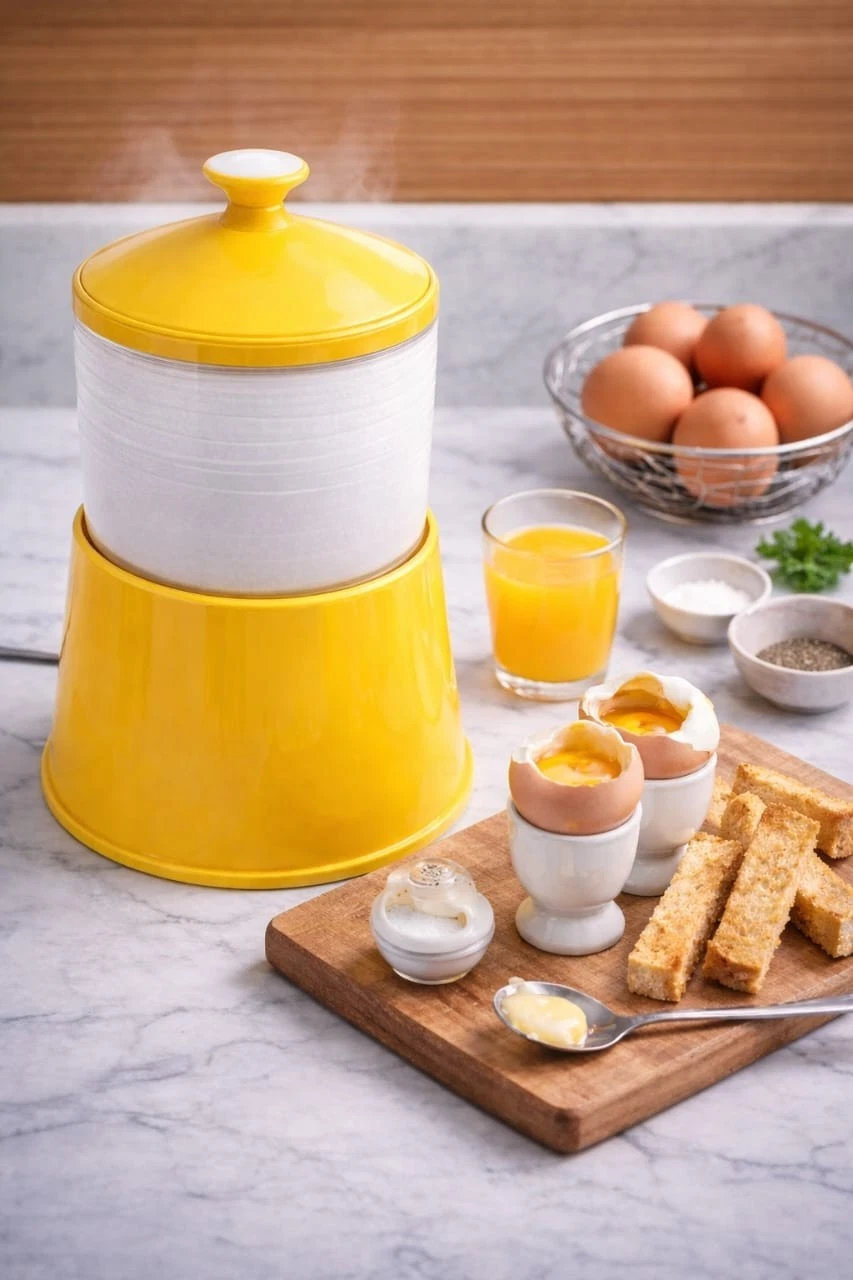 Half Egg Boiler Steamer Yellow | No Electricity Needed | Easy Boiled Eggs
Opens in a new window or t