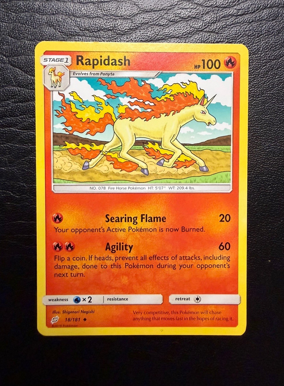 105PK018 - Rapidash - 18/181 - Team - Up - Uncommon LP