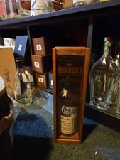 BOOKER’S BOURBON - Empty Bottle, Wooden Display Box 