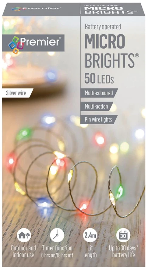 RARAION - 50 LED Lampu Krismas Pelbagai Warna & Fungsi dengan Timer - Image 2 of 2