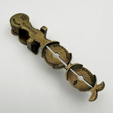 ANTIQUE BRASS SOVEREIGN COIN BALANCE SCALES HARRISON FULL & HALF SOVEREIGN