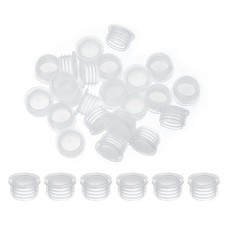 50Pcs 16mm/0.63" Plastic Salt and Pepper Shaker Stoppers with Pull Ring Clear