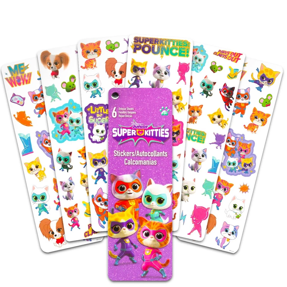 Paquete de pegatinas Disney Super Kitties para niñas, niños - Super Kitties Favores de fiesta Foto 2 de 4