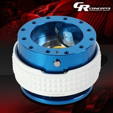 NRG UNIVERSAL ALUMINUM STEERING WHEEL QUICK RELEASE 2.1 BLUE/GLOW IN DARK RING