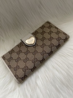 Gucci GG Heart Continental Bi-fold Long Wallet