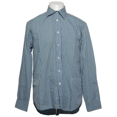 Dunhill, Hemd, Größe: M, Blau/Grün, Baumwolle, Karo, Herren #TyD