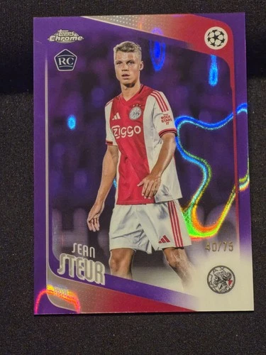 Sean Steur /75 Purple Refractor Rookie 2025-26 Topps Chrome UCC Ajax Amsterdam