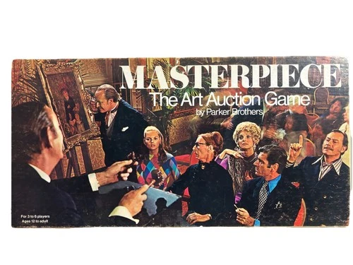 Vintage 1970 Masterpiece Board Game Art Auction Parker Brothers Made in USA