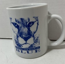 A Whole New Shade Of Blue Lion Head Vintage IBM Computer Cup Mug Good Shape