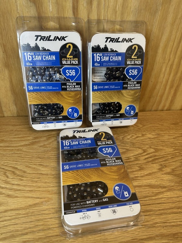 Lot of 3! Trilink 16" S56 15056x2TLW Replacement Saw Chain 2-Pack *NEW*