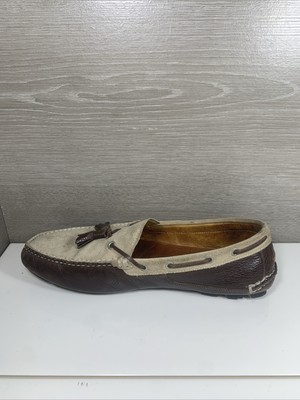 Peter Millar Crown Brown Tan Suede Leather Tassle Driving  display picture 2