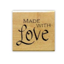 Made With Love Mounted rubber stamp, handmade label or tag stamp #15