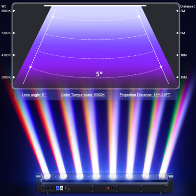 120W Moving Beam Light RGBW 4in1 With LED Display For DJ Performance Show
