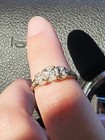 "Past Present Future" 10k Wedding Ring With Diamond Sets. From Zales