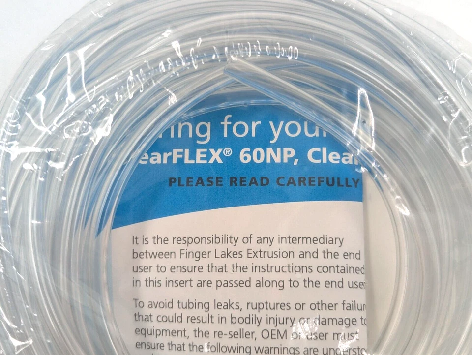 ClearFLEX™ Food & Lab Grade PVC Tubing, 1/8" ID x 1/4" OD x 25' Sealed, USA Made - Image 2 of 4