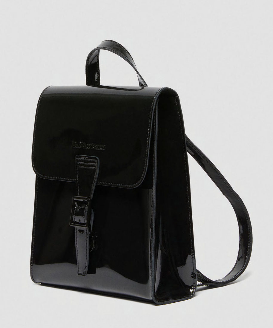 DR.MARTENS PATENT LEATHER MINI BACKPACK AB053006 BLACK DR.MARTENS PATENT LEATHER MINI BACKPACK AB053006 BLACK