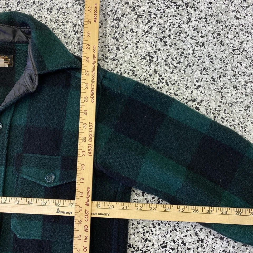 Eddie Bauer Wool Button Up Shirt Long Sleeve Thick Heavy Flannel USA VTG Mens M - Image 4 of 4