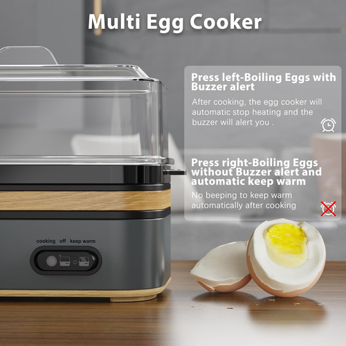 Rapid Egg Cooker Electric 6 Eggs Capacity, Soft, Medium, Hard Boiled, Poacher, O - Picture 4 of 12
