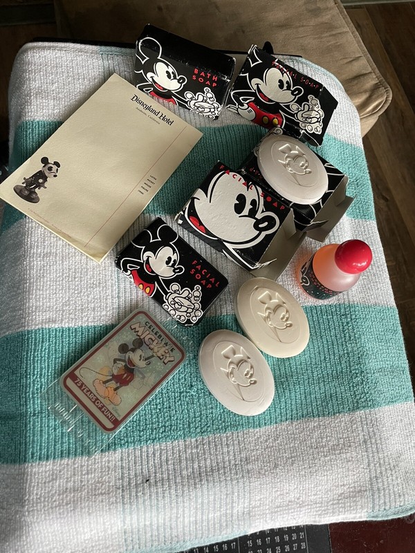 Disneyland Mickey Mouse Resort bath soap, facial soap, shamp/cond, From Room