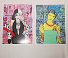 Tattoo Artist DONALD TOPP Signed LTD Cruella & Marge Simpson 9x12 Prints Tattoo