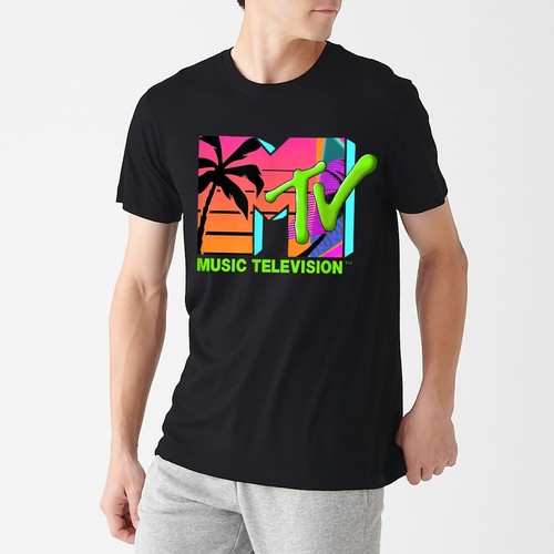 The official MTV Logo with retro palms in paradise Vintage T Shirt Men Women Kid - Picture 3 of 11