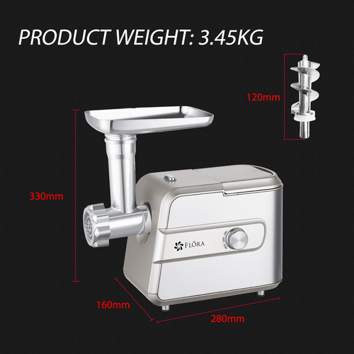 Flora Max 3000W Electric Meat Mincer Sausage Filler Stuffer Kibbe Maker Machine - Picture 42 of 56
