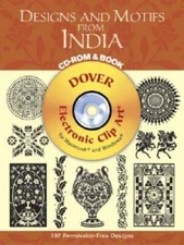 Designs and Motifs from India CD-ROM and Book (Dover Electronic Clip Art) - GOOD