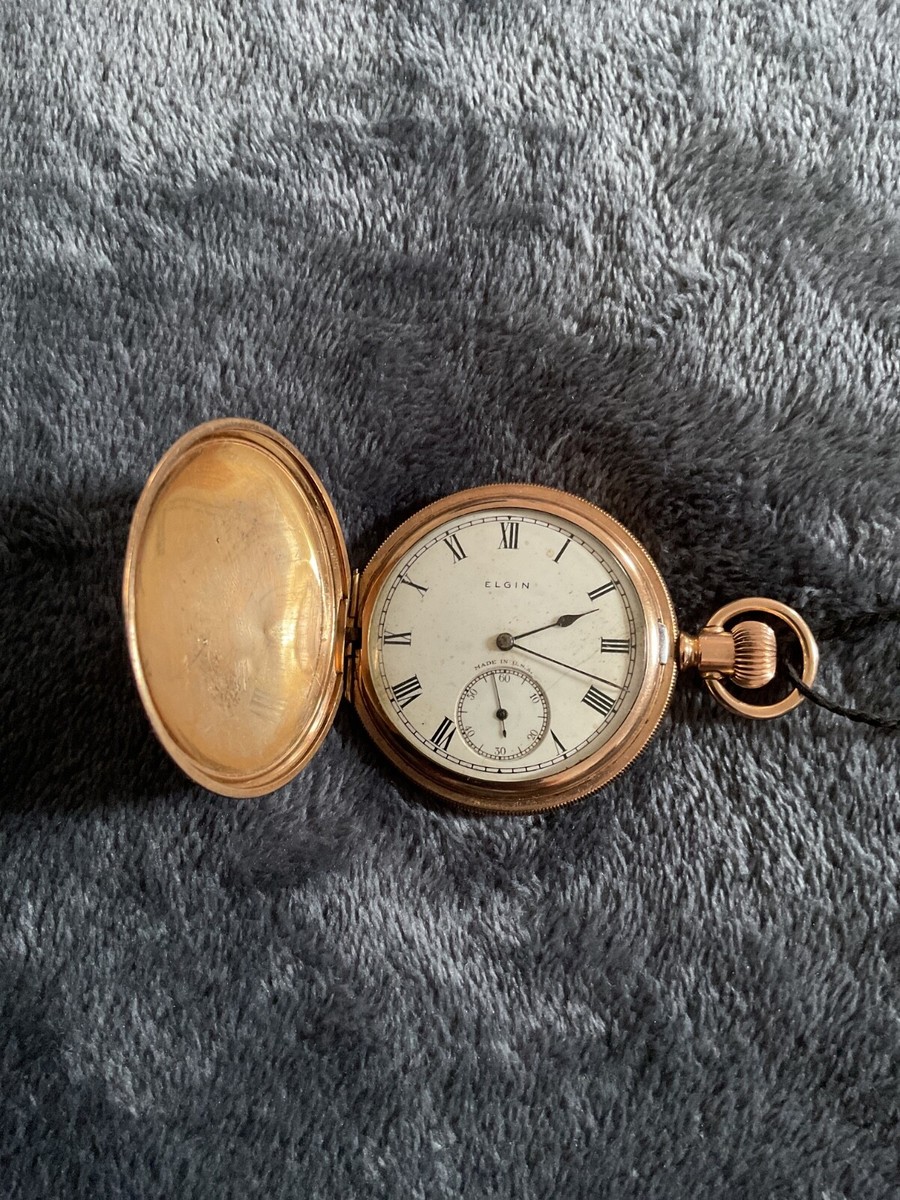 Elgin Gold Plated Full Hunter Pocket Watch 1915…still