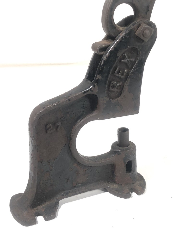 VTG Rex 27 Cast Iron Rivet Punch Press Eyelet Tool Grommet Snap Leather ...