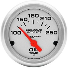 Auto Meter 4347 Ultra-lite Electric Oil Temp Gauge 100-250 Deg 2 116 52mm