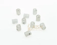 10Pcs Guitar Amp Effect Pedal Knobs 1/4" Davies 1900H Style Knob Set Screw Clear