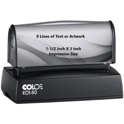 COLOP  EOS-60 - Near Photographic Quality - 8 Lines Text - Size 1-1/12'' X 3''