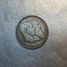 1 FRANC 1880 BELGIQUE 50e ANNIVERSAIRE INDEPENDANCE 1830 / 1880 MONNAIE ARGENT