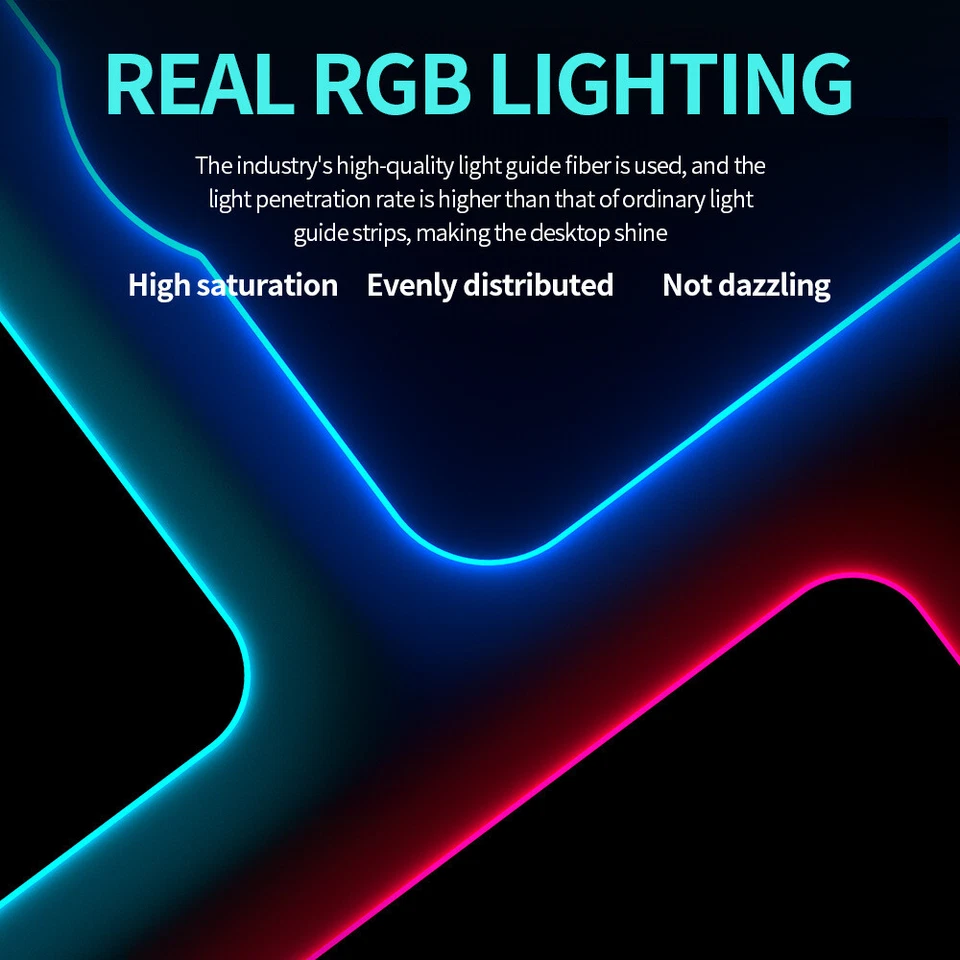 LED RGB Mouse Pad Keyboard 15W Qi Wireless Phone Charging Desk Magsafe - Image 4 of 4