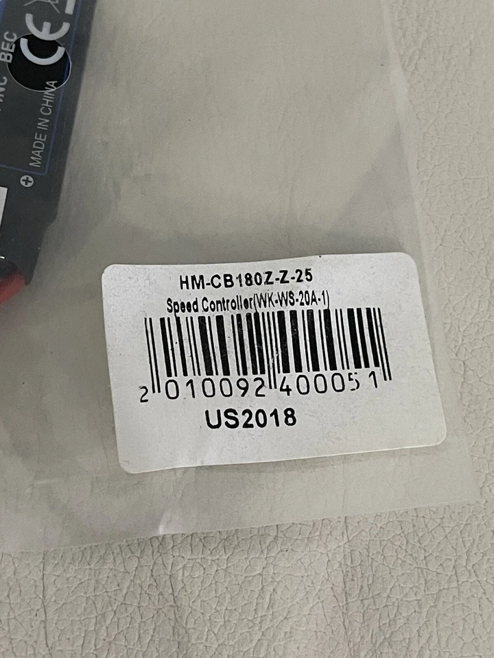 HM-CB180Z-Z-25 Speed Controllor WK-WS-20A-1). Brand New- Black Color - Image 3 of 4