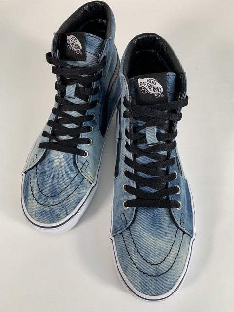 vans acid wash denim shoes