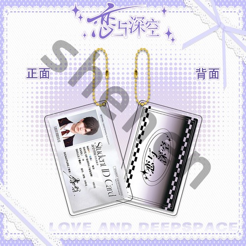 Love and Deepspace Anime Acrylic Keychain Certificate Pendant Cosplay Keyring - Picture 3 of 11
